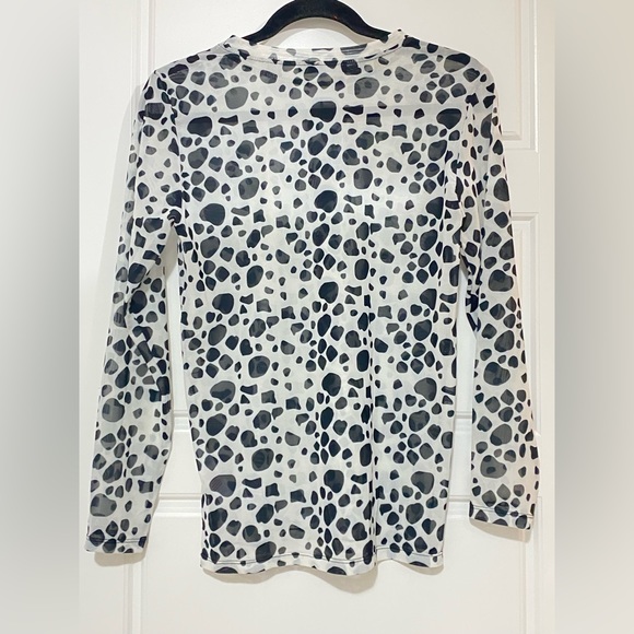 LEOPARD PRINT MESH TOP By Nasty Girl Size 10 US - Picture 4 of 8